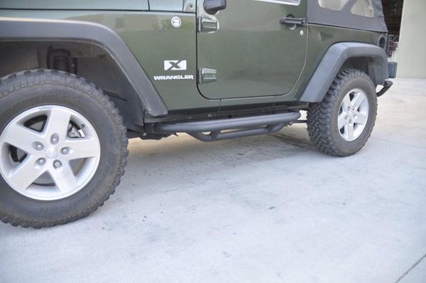 2007-18 Jeep JK 2-Door DV8 Offroad Tri-Bar Rock Sliders With Step