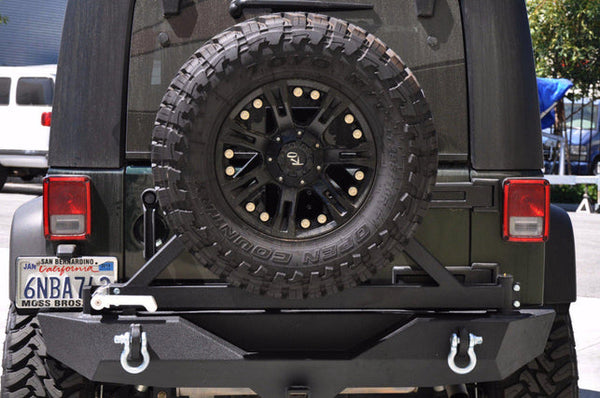 2007-18 Jeep JK DV8 Offroad RS-1 Mid Width Rear Bumper & Tire Carrier