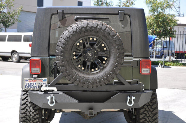 2007-18 Jeep JK DV8 Offroad RS-1 Mid Width Rear Bumper & Tire Carrier