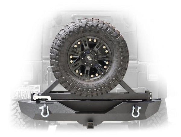 2007-18 Jeep JK DV8 Offroad RS-1 Mid Width Rear Bumper & Tire Carrier