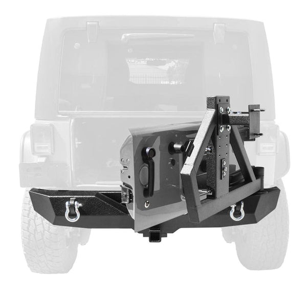 2007-18 Jeep JK DV8 Offroad RS-2 Rear Bumper & Single Action Tire Carrier