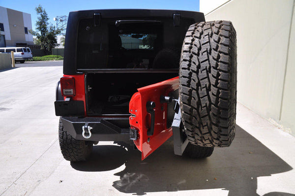 2007-18 Jeep JK DV8 Offroad RS-2 Rear Bumper & Single Action Tire Carrier