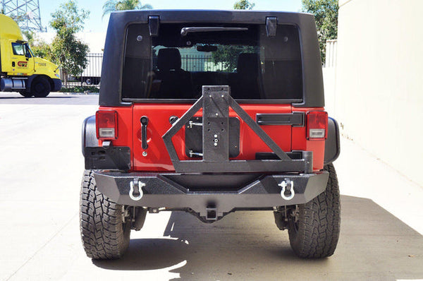 2007-18 Jeep JK DV8 Offroad RS-2 Rear Bumper & Single Action Tire Carrier