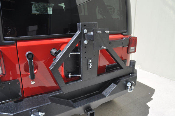 2007-18 Jeep JK DV8 Offroad RS-2 Rear Bumper & Single Action Tire Carrier