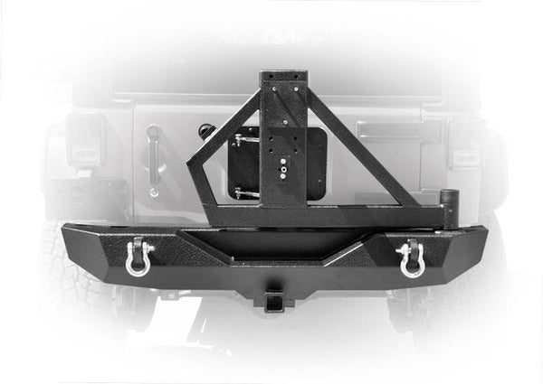 2007-18 Jeep JK DV8 Offroad RS-2 Rear Bumper & Single Action Tire Carrier