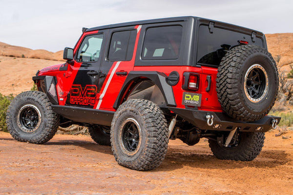 2018-22 Jeep JL DV8 Offroad Rear Bumper with Flush Mount Cube Lights