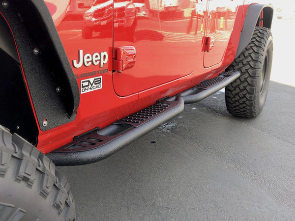 2020-22 Jeep Gladiator JT DV8 Offroad Tube Rock Sliders With Step