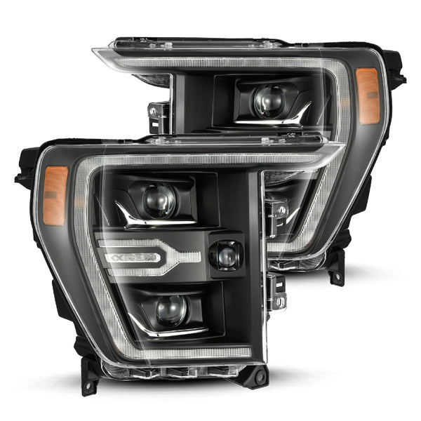 2021-22 F150 Alpharex LUXX-Series LED Projector Headlights Black