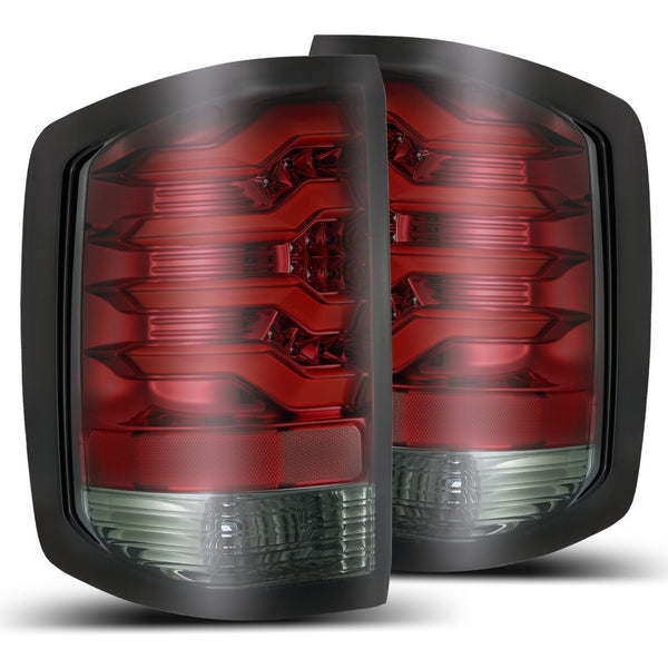 2015-19 Silverado 2500/3500 - 2014-18 Silverado 1500 Alpharex PRO-Series LED Tail Lights - Red Smoke