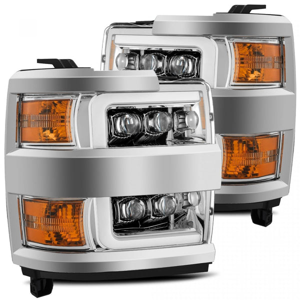 2015-19 Silverado 2500/3500 Alpharex NOVA-Series LED Projector Headlights - Chrome G2