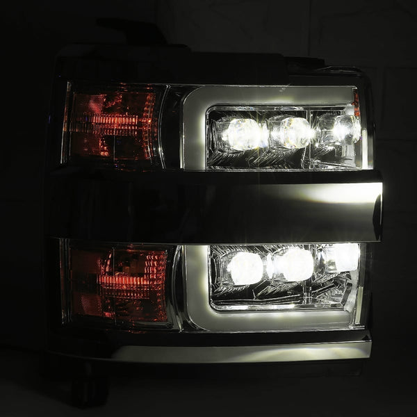 2015-19 Silverado 2500/3500 Alpharex NOVA-Series LED Projector Headlights - Black G2