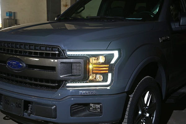 2018-20 F150 Alpharex PRO-Series Projector Headlights Black