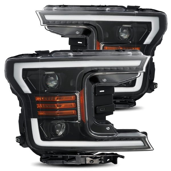 2018-20 F150 Alpharex LUXX-Series LED Projector Headlights Jet Black