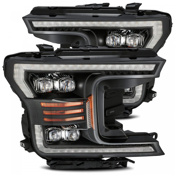 2018-20 F150 Alpharex NOVA-Series LED Projector Headlights Black