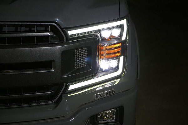 2018-20 F150 Alpharex NOVA-Series LED Projector Headlights Alpha-Black