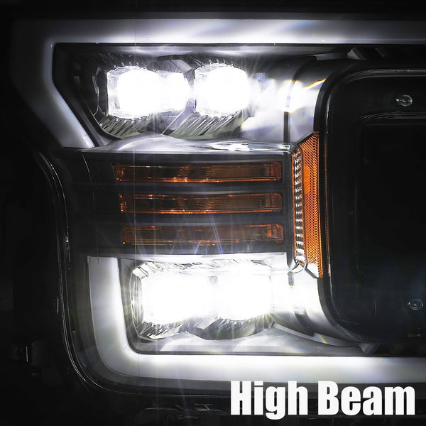 2018-20 F150 Alpharex NOVA-Series LED Projector Headlights Chrome