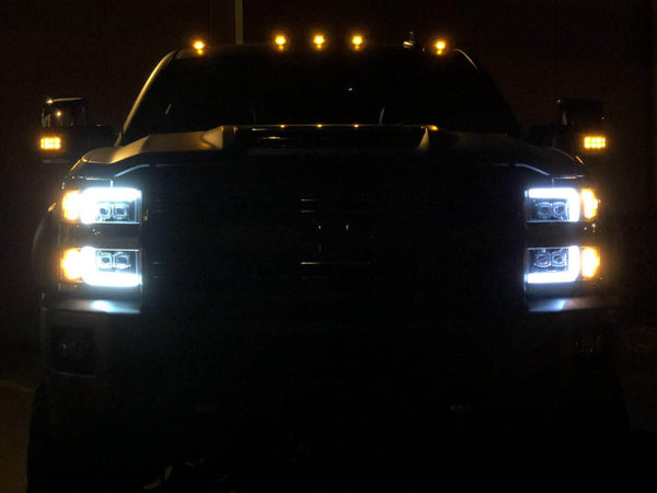 2015-19 Silverado 2500/3500 Alpharex NOVA-Series LED Projector Headlights - Black G2