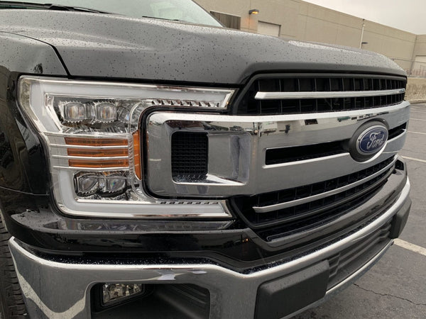 2018-20 F150 Alpharex NOVA-Series LED Projector Headlights Chrome