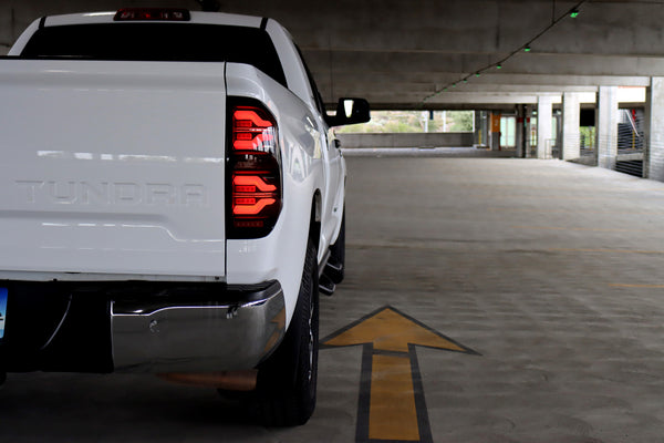 2014-21 Tundra Alpharex LUXX-Series LED Tail Lights - Black Red