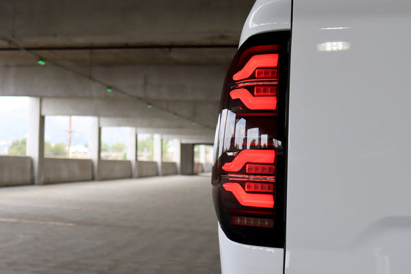 2014-21 Tundra Alpharex LUXX-Series LED Tail Lights - Black Red