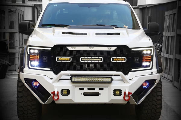 2018-20 F150 Alpharex NOVA-Series LED Projector Headlights Alpha-Black