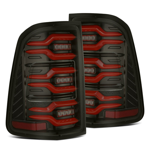 2019-22 Ram 1500 Alpharex LUXX-Series LED Tail Lights - Black Red