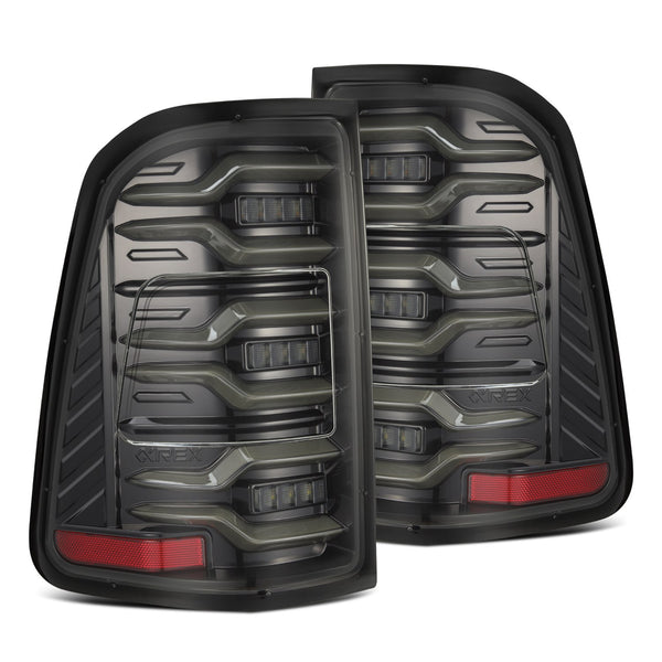 2019-22 Ram 1500 Alpharex LUXX-Series LED Tail Lights - Alpha Black