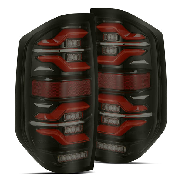 2014-21 Tundra Alpharex LUXX-Series LED Tail Lights - Black Red