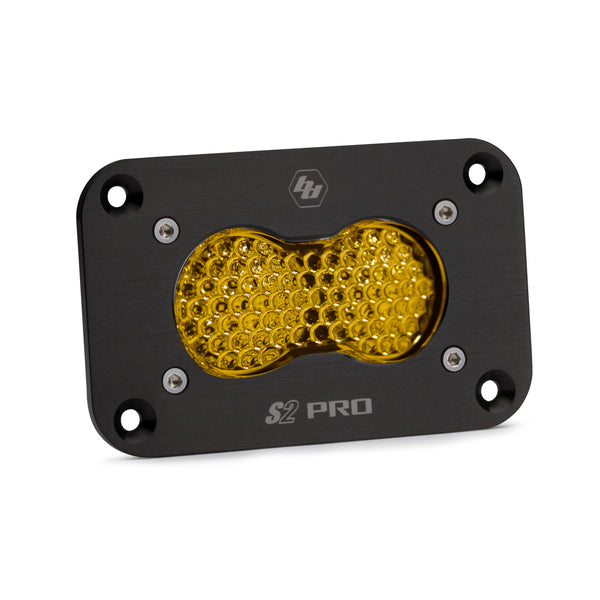 Baja Designs S2 Pro Black Flush Mount LED - Amber